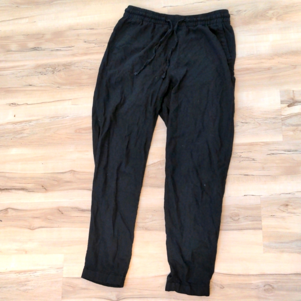 Old Navy Black Linen Pants